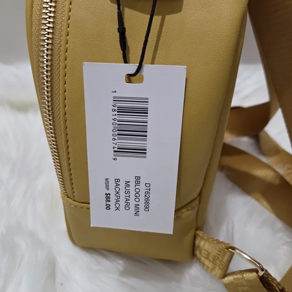 Steve Madden Yellow Backpack With Bag Charms NWT - Picture 5 of 6